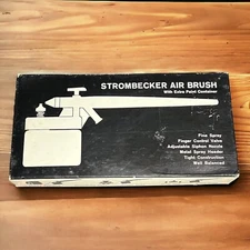 Vintage Strombecker Siphon Airbrush W/ Extra Paint Canister Model 7105-495 Japan