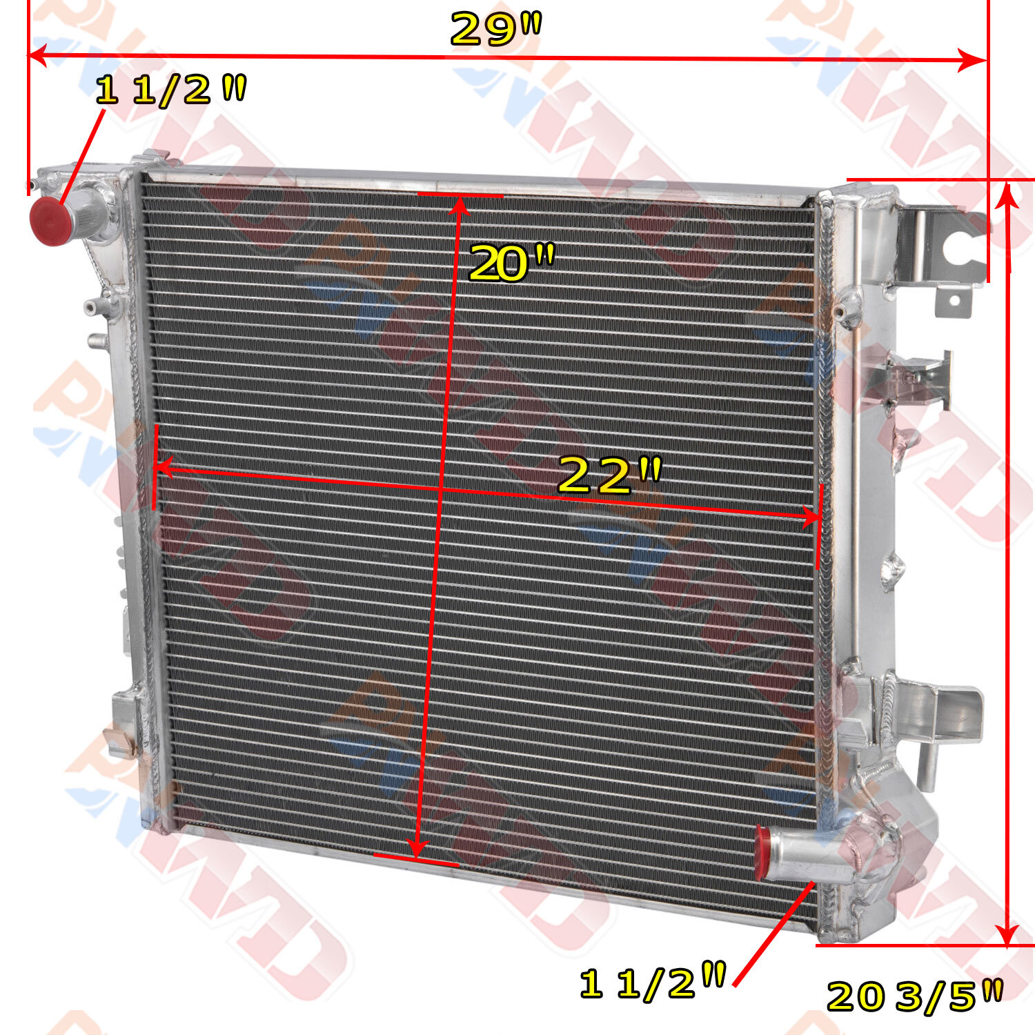 13754 4 Row Radiator fit 2018-2023 Jeep Wrangler/ 2020-2022 Gladiator 3.0L 3.6L