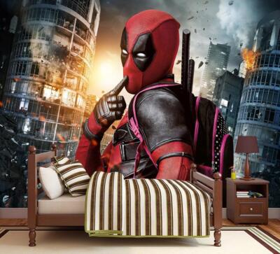 Photo Wallpaper Wall Mural Woven Self-Adhesive Art Deadpool Super Hero M18