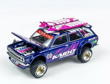 MINI GT - 1969 Purple Car - Datsun 510Wagon 4x4 Kaido Offro...