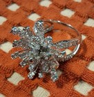 Vintage 925 Silver Cubic Zirconia Statement Ring Size 10 — photo 4
