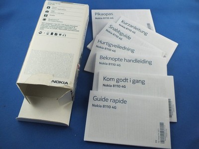 Original Nokia 8110 Verpackung 4G Kult Handy Phone Anleitung Packaging BOX guide