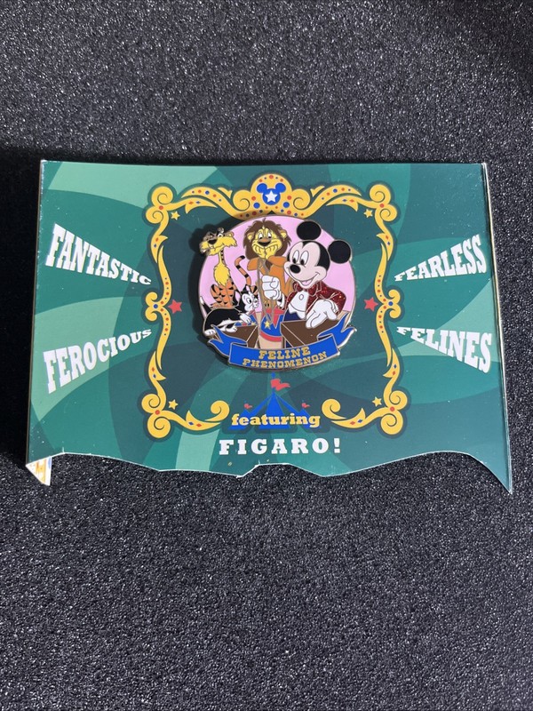DISNEY PIN MICKEY'S CIRCUS EVENT FEARLESS FELINES CAT FIGARO LION TAMER  LE 500