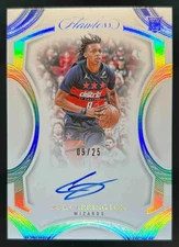 2024-25 Panini Flawless Bub Carrington Frame Signatures RC Auto #09/25 Wizards