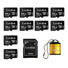Factory Wholesale 64GB Micro SD Card 10Pack, U3 A1 V30 Class 10, 80+MB/s Read...