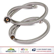 Lead-Free Faucet Supply Line, 8-Inch Stainless Steel Hose for Easy Installation