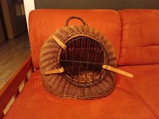 Katzenkorb Weide Transportkorb Katzenhöhle Rattan Tiertransport Korb 