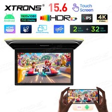 15.6 Inch Touch Android Car Roof Monitor Flip Down Screen FHD IPS 4K HDMI WiFi
