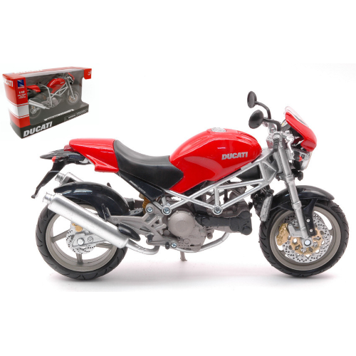 DUCATI MONSTER S4 1998 RED 1:12 New Ray Moto Modellino Nuovo - Foto 1 di 3