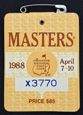 LNIP! Rare! 1988 Masters Tournament Augusta Badge! Sandy Lyle! Lowest BIN!