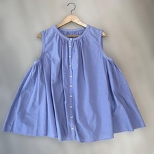 Nest Robe Cotton Linen Omi Sleeveless Gathered Blouse Women's New