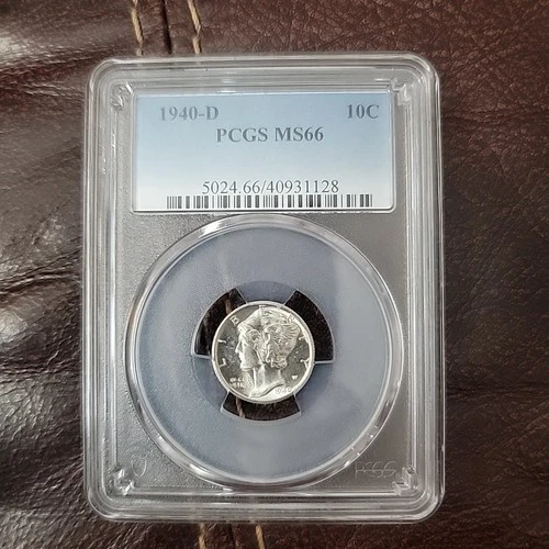 1940-d PCGS MS66 MERCURY DIME