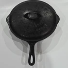 Griswold Erie Cast Iron #8 704B Skillet W/ Lid #8 464A From 1925-1940 As- Is