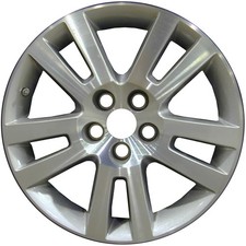 17x7 5 Double Spoke Used Aluminum Wheel Machined and Painted Silver 560-07047