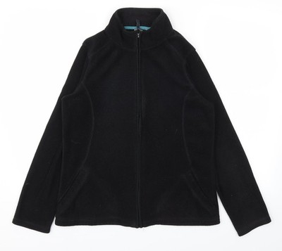 Schwarzer Damenpullover mit durchgehendem Reißverschluss UK-Größe 12 von F&F
