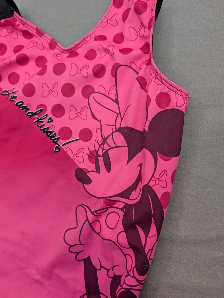 Leotardo Disney Minnie Mouse Mujer Extra Pequeño Rosa Negro GK Gimnasia Foto 3 de 4