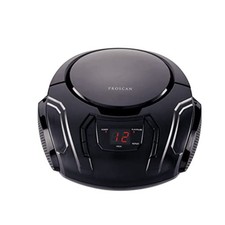 Elite Portable CD Boombox with AM/FM Radio Black 