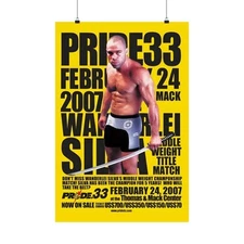 Pride FC 2007 Wanderlei Silva Kill Bill Vintage Poster, Wall Decor