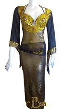 Egyptian Belly Dance Costume Saidi Dress, Baladi Galabia, Fallahi Abaya, gypsy