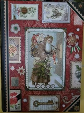 NEW 3pc SET Punch Studio CHRISTMAS VICTORIAN SANTA Decorative BOOK BOXES  Gilt