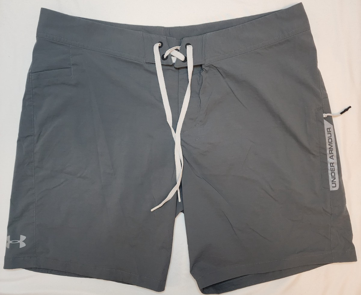 Under Armour Grey Loose Heatgear Board Shorts Swim Trunks Men's 38