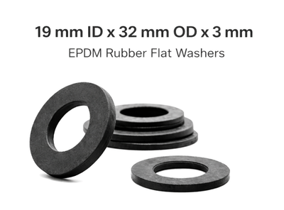 #ad 19mm ID x 32mm OD x 3mm EPDM Rubber Flat Washers Electrical Panel Repair $14.95