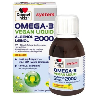 DOPPELHERZ Omega-3 vegan Liquid 2000 system 100 ML PZN 19294576
