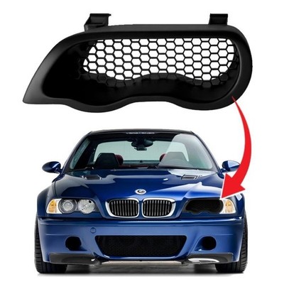 BMW E46 Headlight Air Intake Honeycomb Grille OEM Style