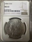 1904 O  Morgan Dollar NGC MS63