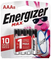 Energizer MAX AAA Batteries 8 Pack , Triple A Alkaline Batteries