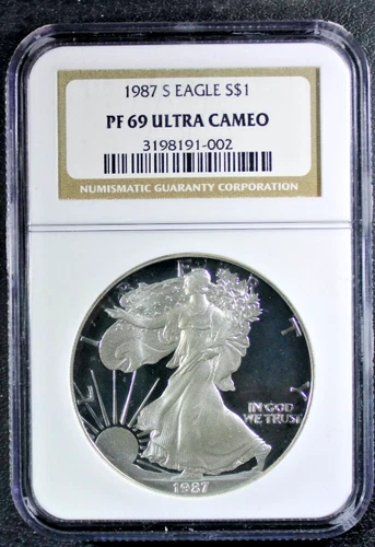 1987-S American Silver Eagle -NGC PF-69 - Proof 69