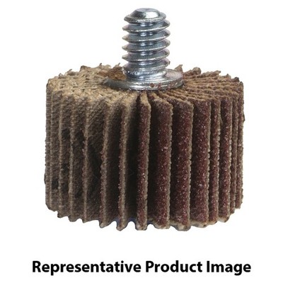 Norton 63642502647 2x1x1/4-20 Metal R207 AO Threaded Shank Mini Flap Wheel 10 pk