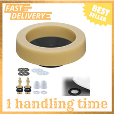 Toilet Wax Ring Replacement Kit with Brass Bolts, Universal Fit 3/4 Inch, Leak