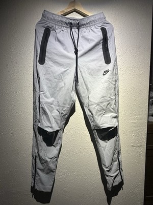 Nike Tech Woven Track Pants Tapered Open Hem Grey Mens Size Small