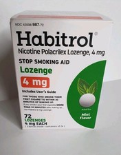 Habitrol Nicotine Lozenges 4 mg, Mint Flavor 72 Count Nicotine Lozenge Exp 02/27