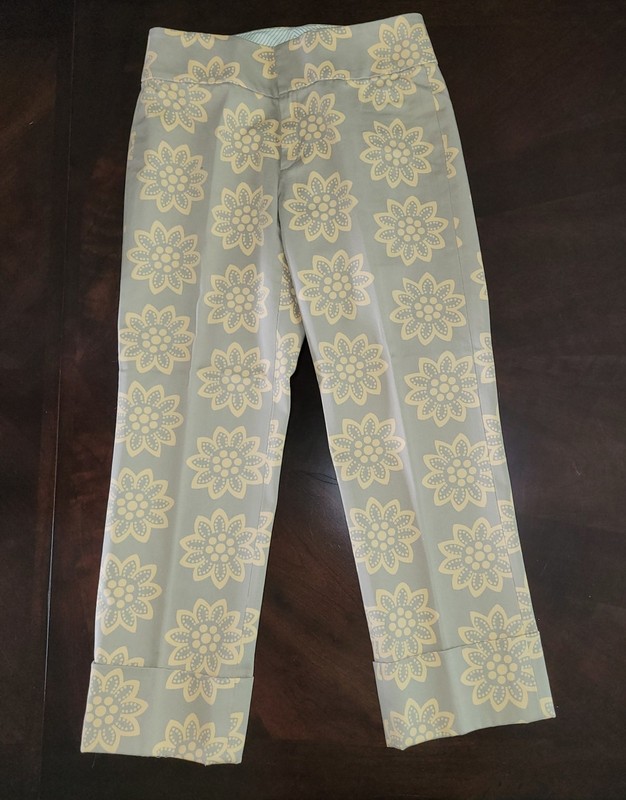 Banana Republic Women Tan Floral pant size 0