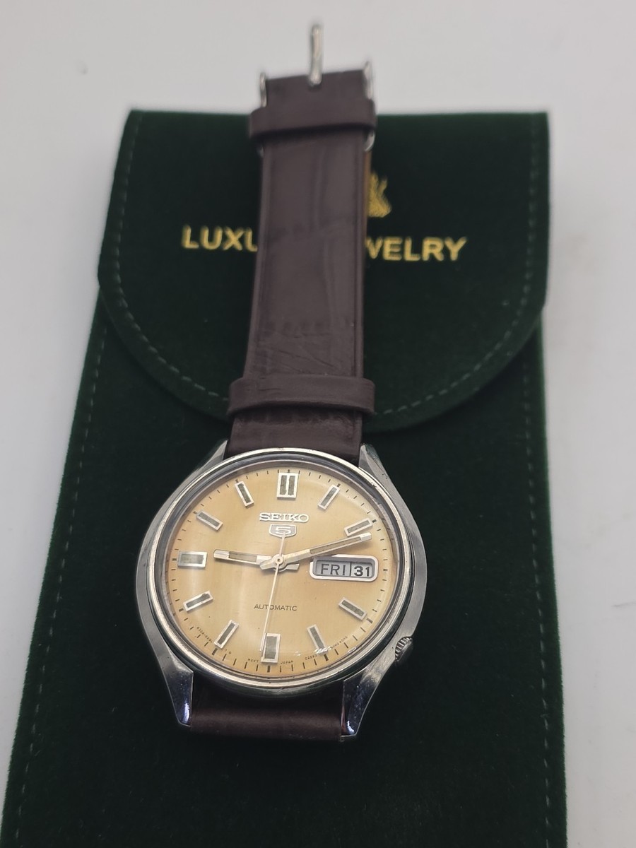 Vintage 1982 FIFA World Cup football Seiko 5 automatic watch