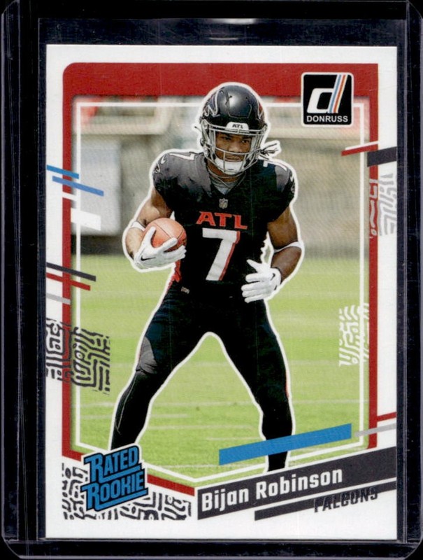 2023 Panini Donruss Bijan Robinson RC Rated #305 Falcons Rookie