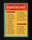 1962-63 CHECKLIST Marked #66 Topps ** SCARCE Last-In-Set KEY Hockey Card BV$250.