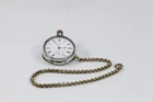 Omega Sterling Silver Pocket Watch | Swiss Made Antique Dress Watch with Chain