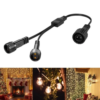 LAMPTOBE Splitter Connector for Christmas Lights - IP65 Waterproof Fairy Light Splitter 1