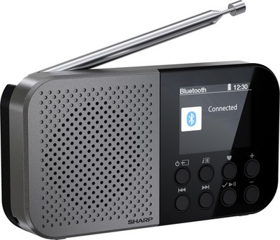 SHARP Digitalradio-tragbar DR-P520, schwarz, DAB+, Bluetooth, USB-C