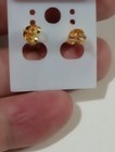 NATURAL INDIGO VIOLET SPINEL 3.50 CTS. 925 SILVER 14 K GOLD FINISH STUD EARRINGS — photo 6