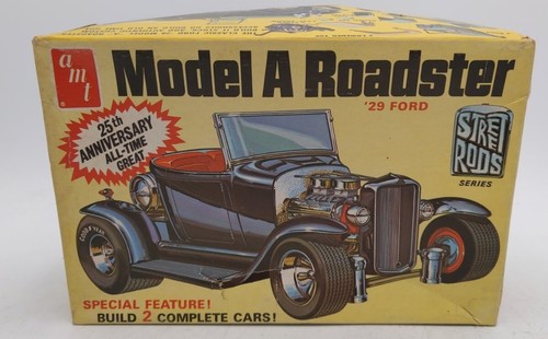 AMT A129-225 1 25 Scale Street Rods 1929 Ford Model A Roadster Kit for ...