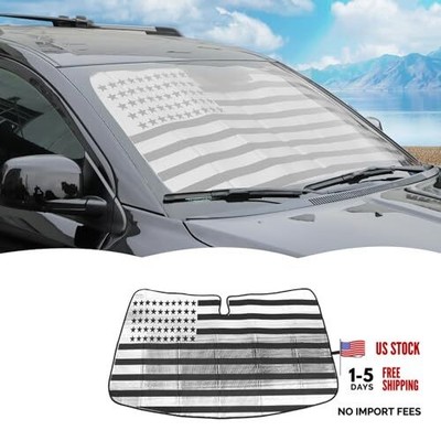 Windshield Sunshade Sun Shade Heat Shield Window Sun Visor Mat for US Flag