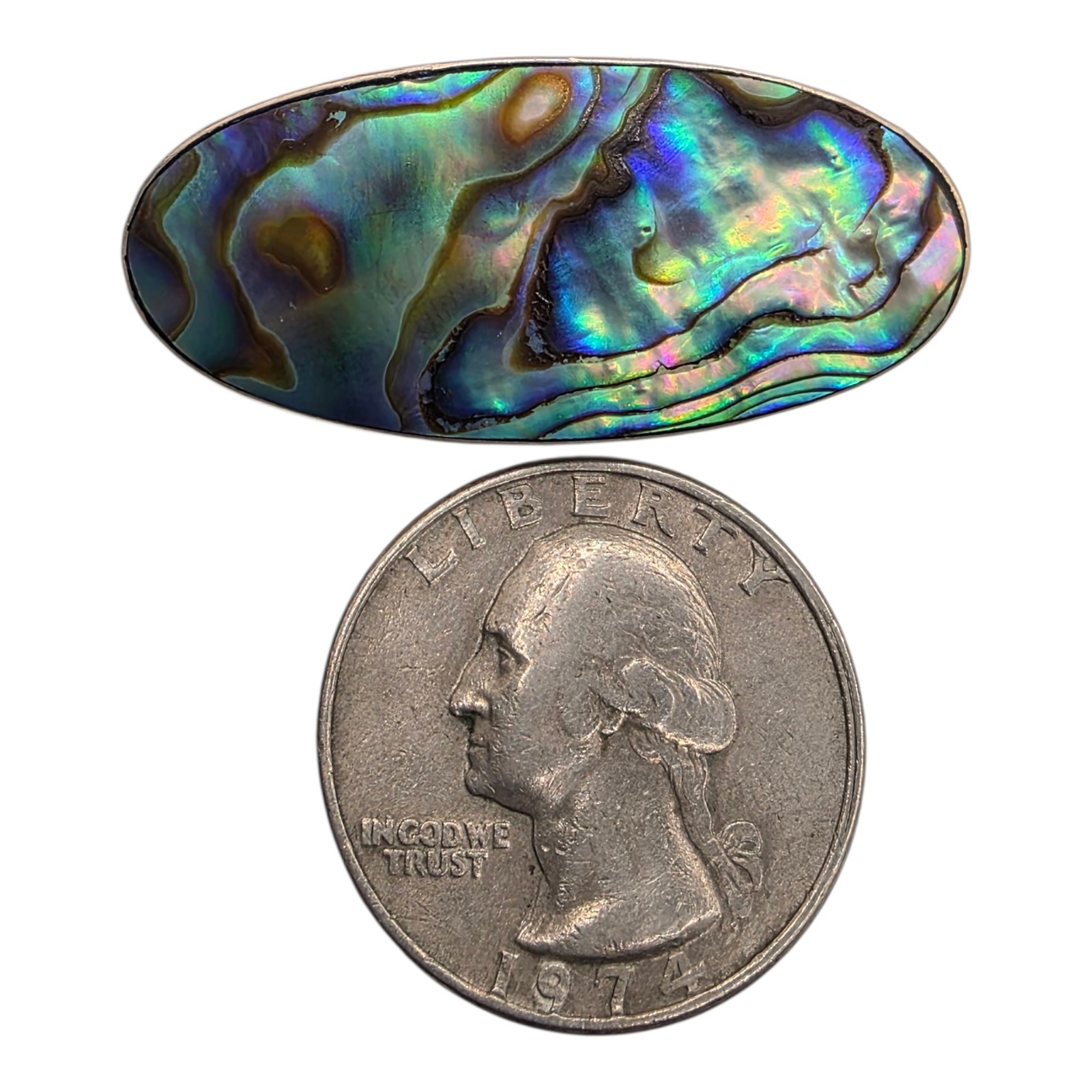 Solid 925 Sterling Silver Abalone Shell Vintage B… - image 6