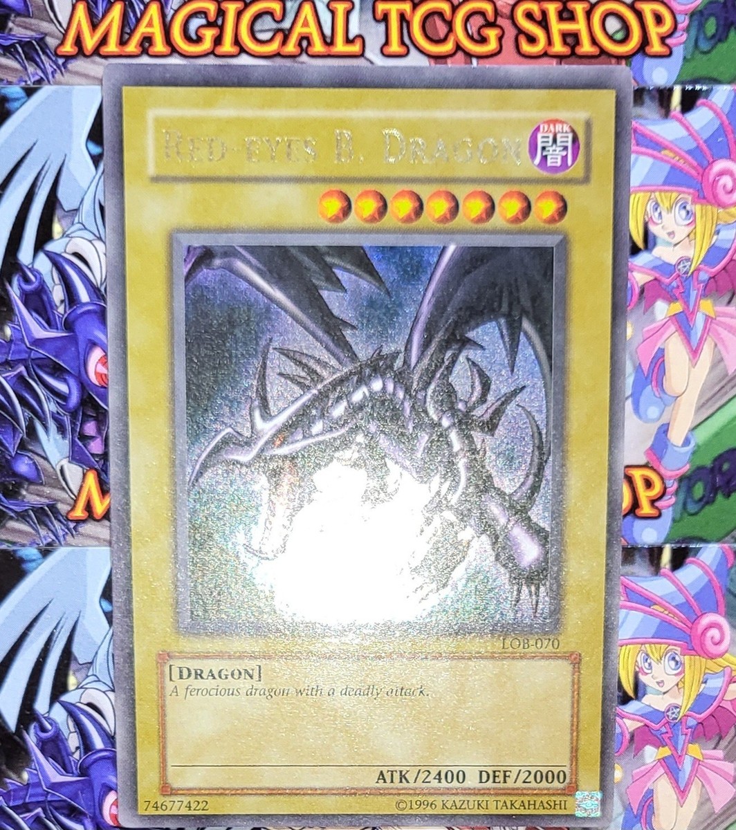 Yugioh Red-Eyes Black Dragon LOB-070 Ultra Rare Original Print