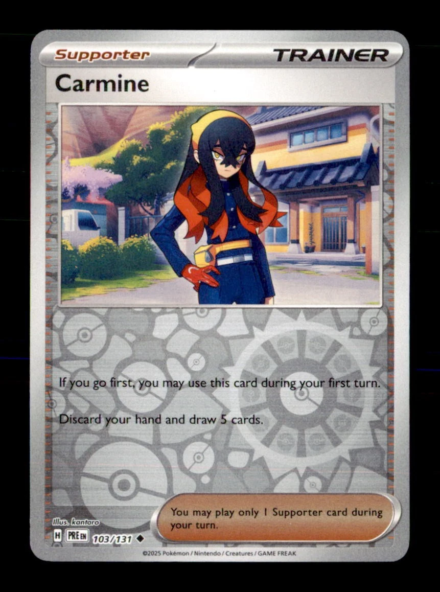 carmine pokemon card price PSA 9 MINT 204/167 Pokmon Twilight Masquerade  Vault TCG you may use this card during your first turn.Discard your hand and draw 5 cardsYou may play only 1 Supporter card during your turn. Carmine Pokmon TCG Cards for