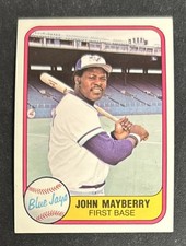 1981 Fleer John Mayberry Baseball Card #416 Blue Jays 1B VG O/C
