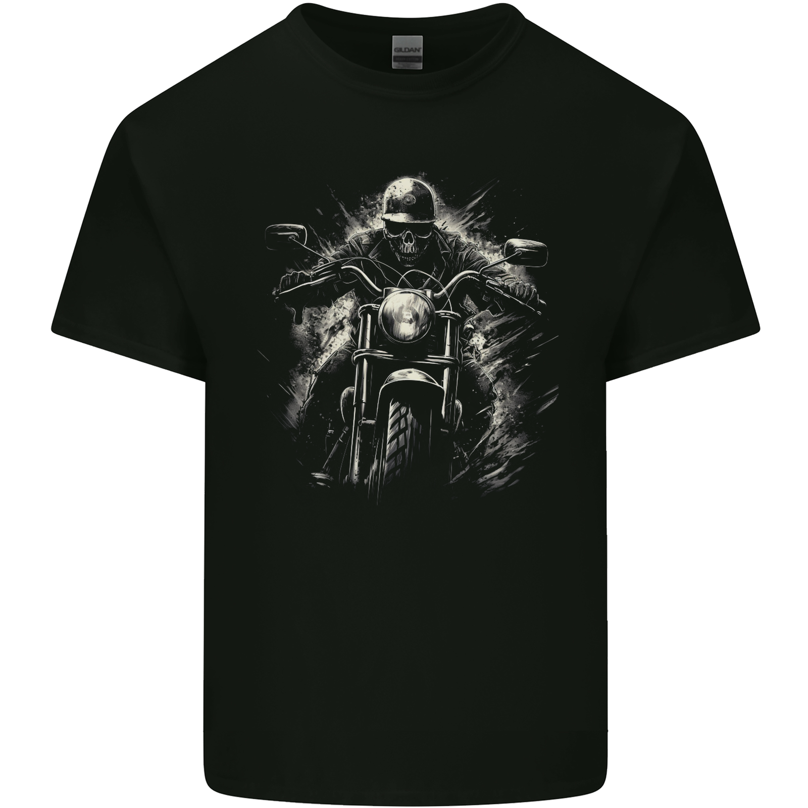 Skull Biker Motorcycle Motorbike Grim Reaper 19 Mens Cotton T-Shirt Tee Top